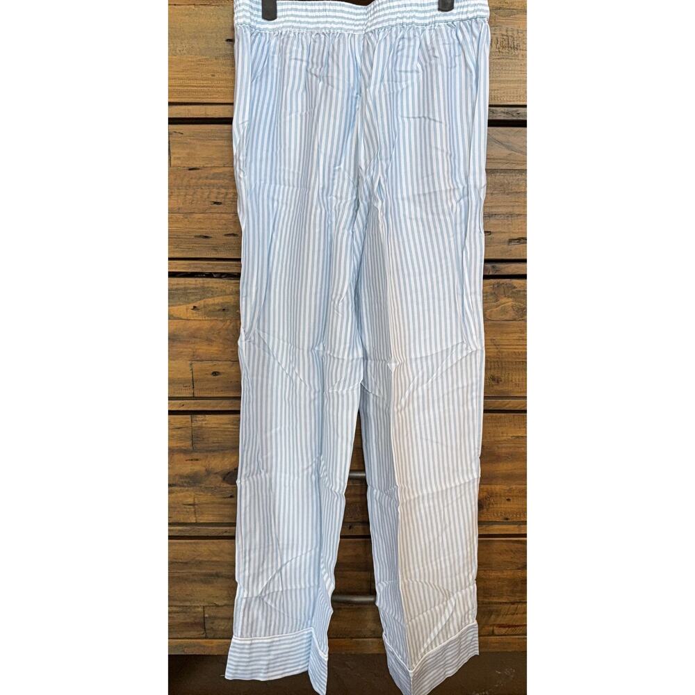 Ettitude Womens Large Blue White Striped CleanBamboo Lyocell Pajama Pants - Picture 2 of 6